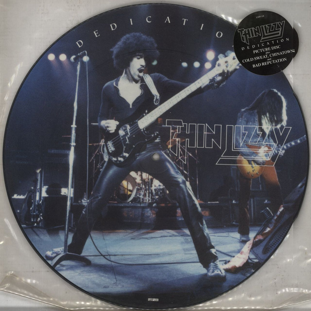 Thin Lizzy Dedication UK 12" vinyl picture disc (12 inch picture record) LIZP114