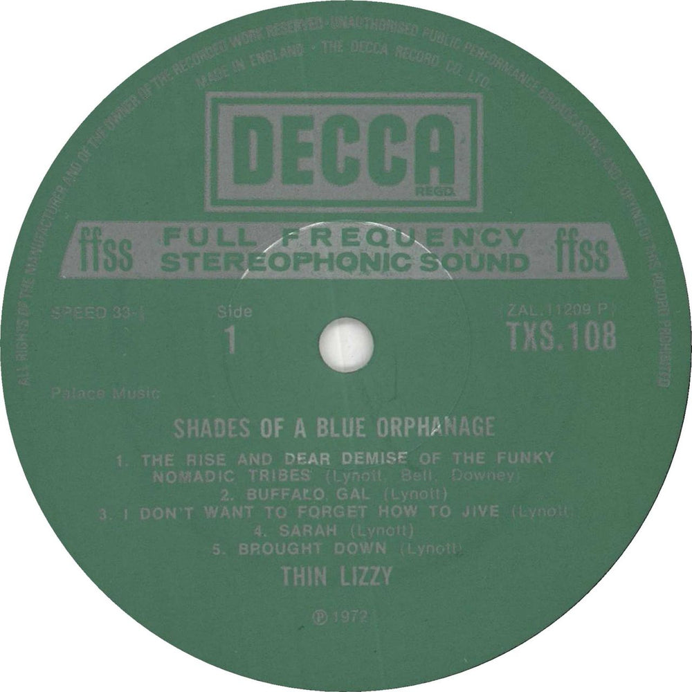 Thin Lizzy Shades Of A Blue Orphanage - 1st UK vinyl LP album (LP record) THILPSH88130