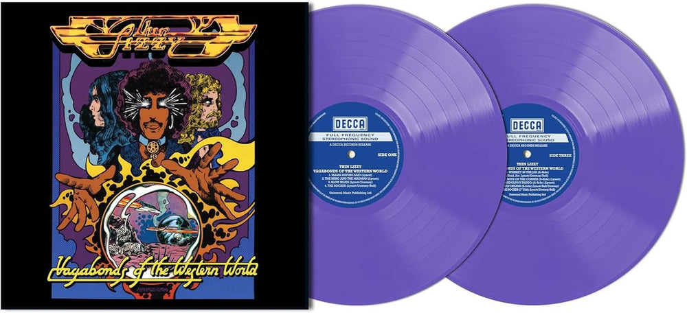 Thin Lizzy Vagabonds Of The Western World: 50th Anniversary - Purple Vinyl + 2 Posters & Signed Print UK 2-LP vinyl record set (Double LP Album) THI2LVA842774