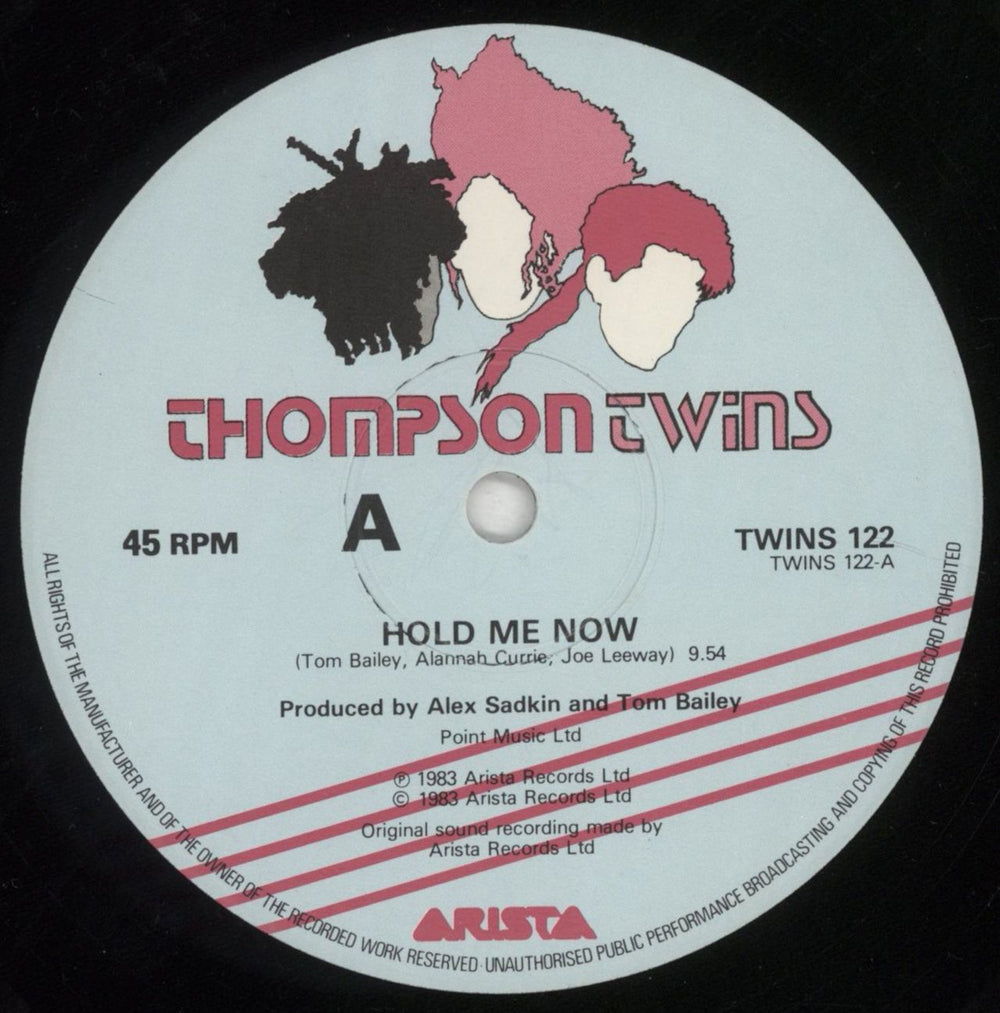 Thompson Twins Hold Me Now UK 12" vinyl single (12 inch record / Maxi-single) TWI12HO14244