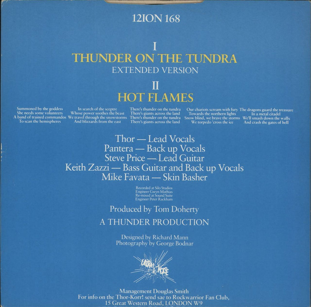 Thor Thunder On The Tundra UK 12" vinyl single (12 inch record / Maxi-single)