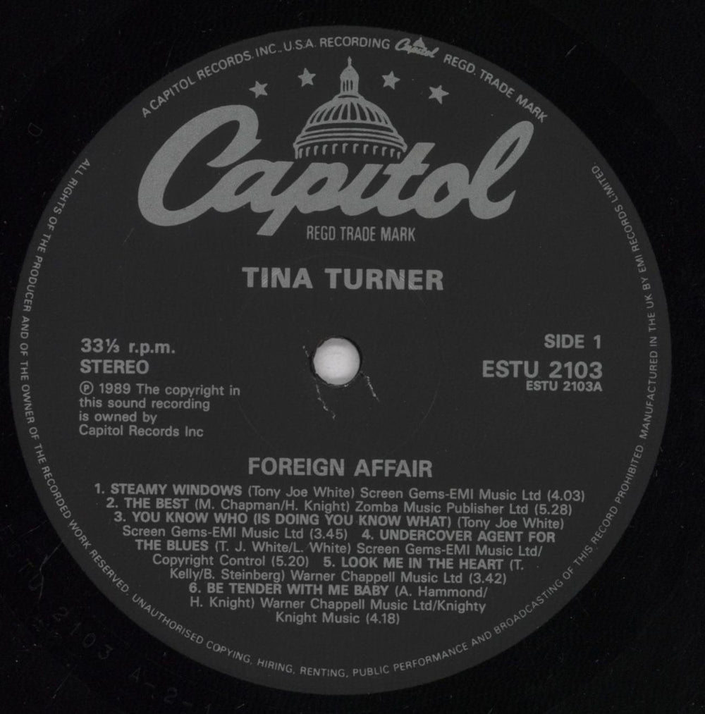 Tina Turner Foreign Affair - Hype Stickered Sleeve UK vinyl LP album (LP record) TURLPFO834075