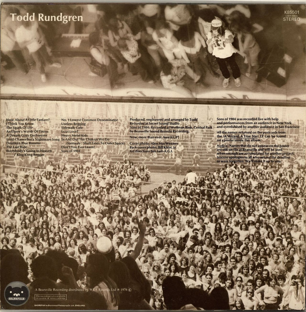 Todd Rundgren Todd UK 2-LP vinyl record set (Double LP Album) TOD2LTO688938