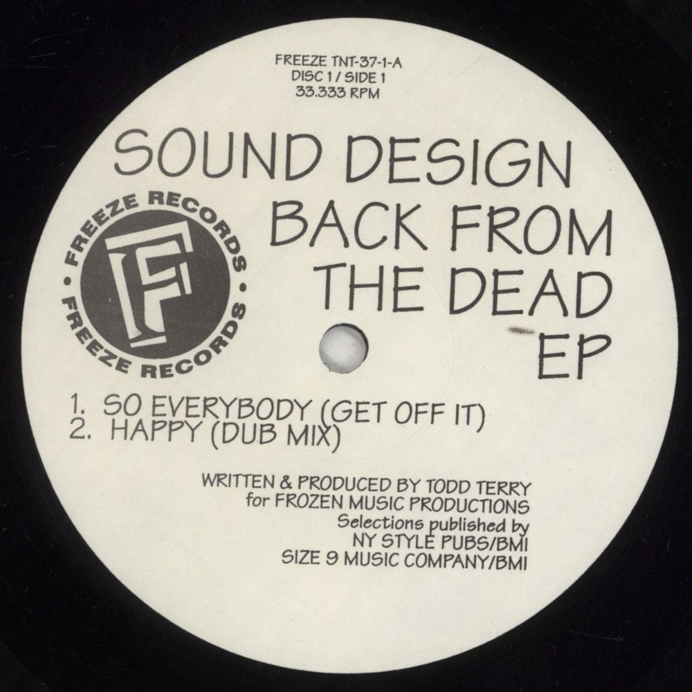 Todd Terry Back From The Dead EP US Promo 2-LP vinyl record set (Double LP Album) TDT2LBA857014