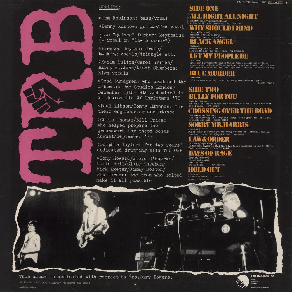 Tom Robinson TRB Two UK vinyl LP album (LP record)