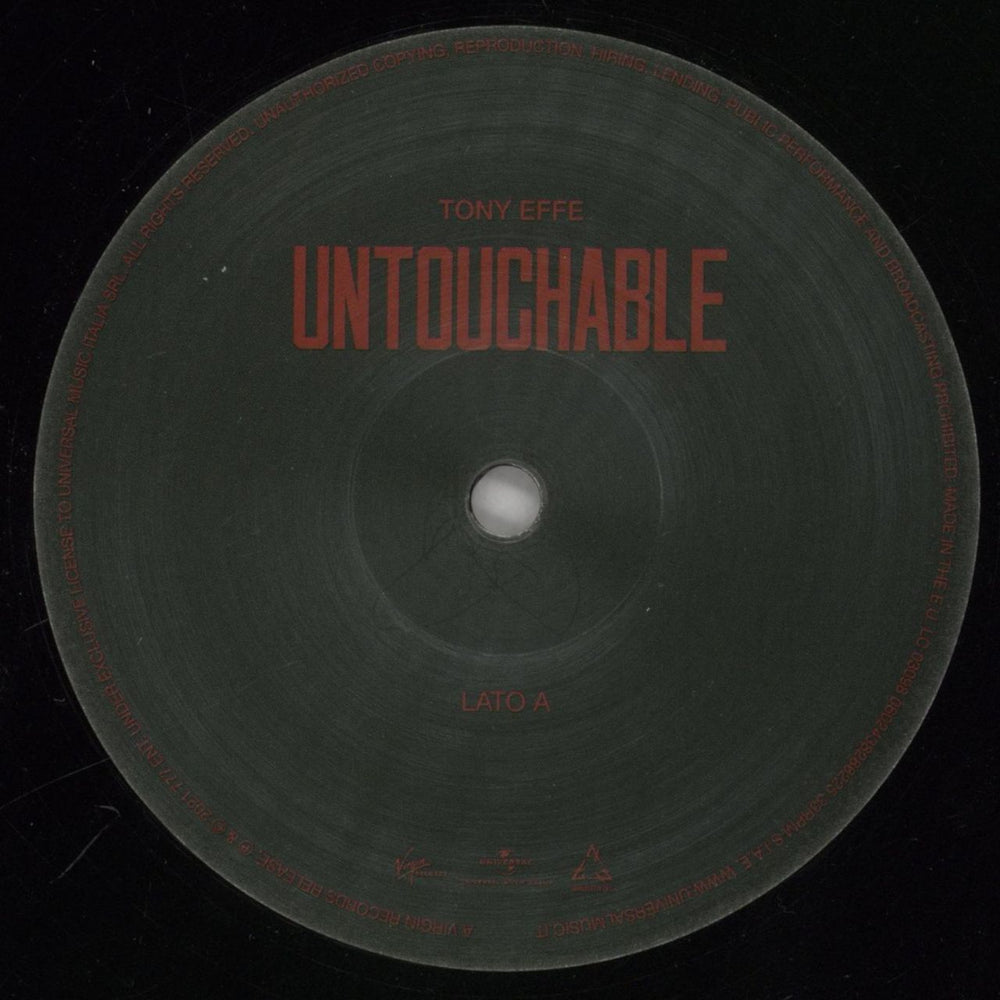 Tony Effe Untouchable + Signed Insert UK vinyl LP album (LP record) 9Q8LPUN862835