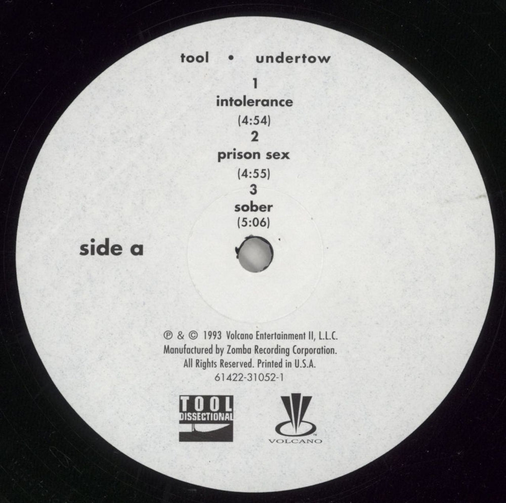 Tool Undertow US 2-LP vinyl record set (Double LP Album) OOT2LUN867133