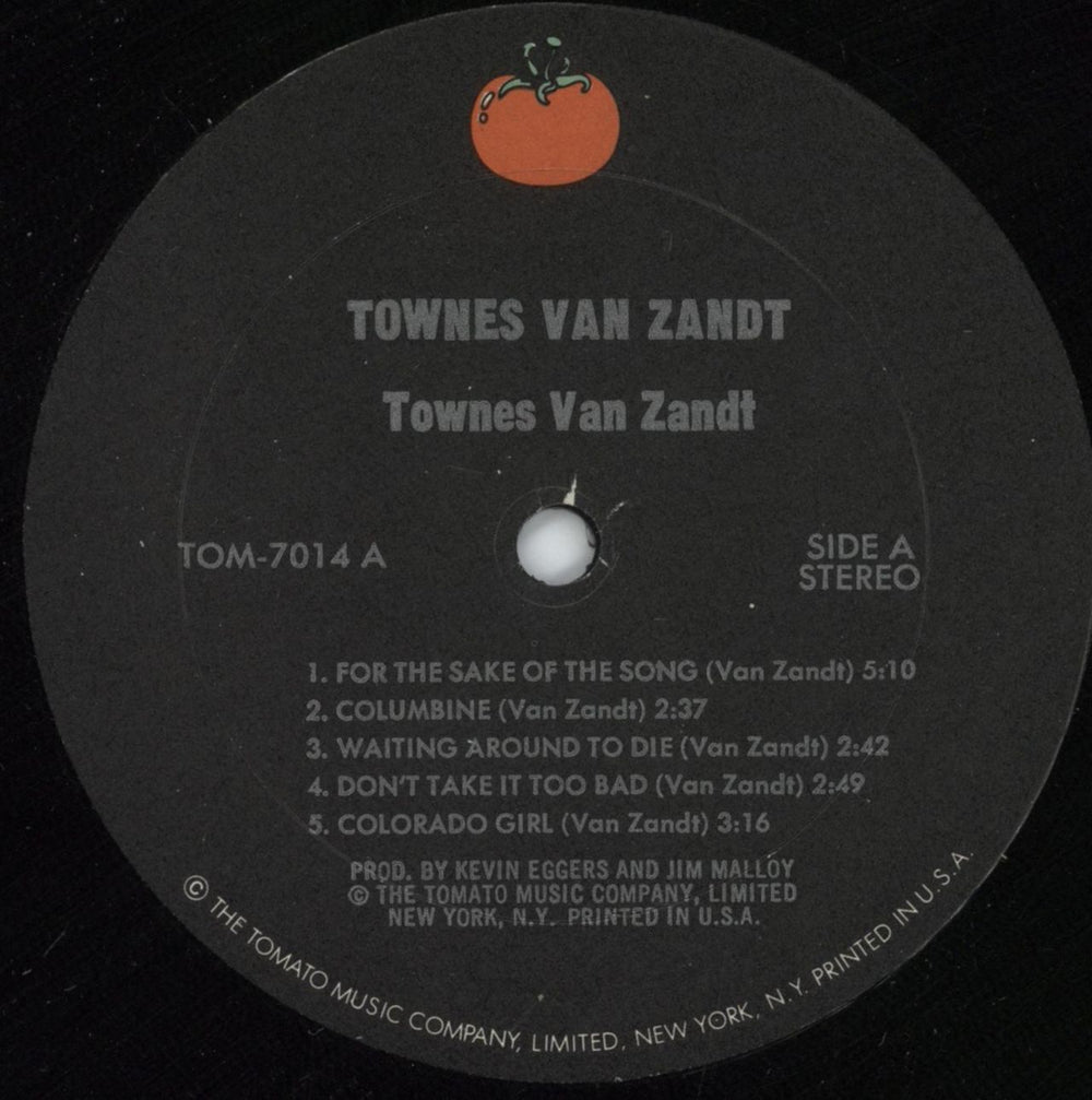 Townes Van Zandt Townes Van Zandt - Deletion Cut US Vinyl LP