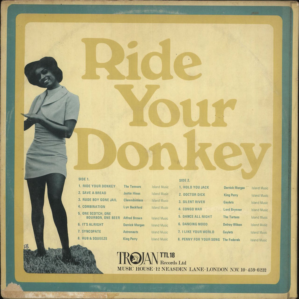 Trojan Records Ride Your Donkey - VG UK vinyl LP album (LP record)
