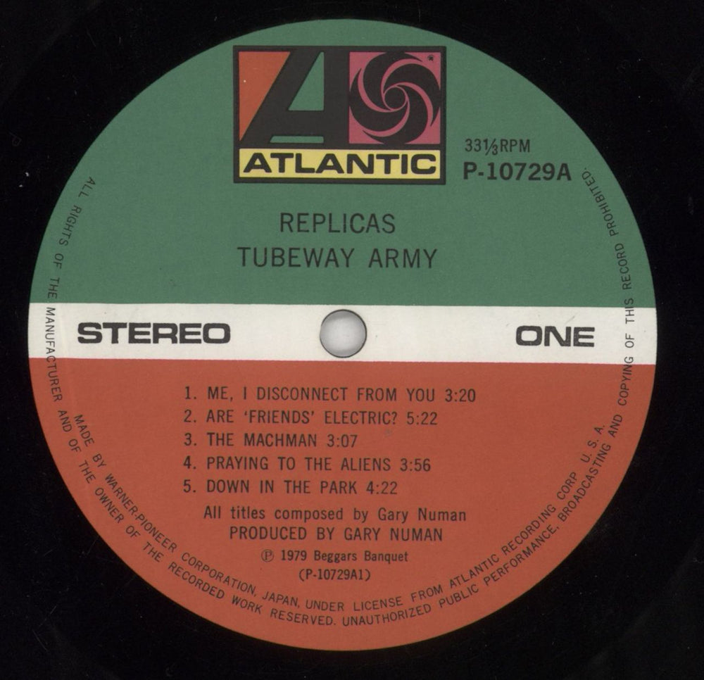 Tubeway Army Replicas Japanese vinyl LP album (LP record) TUBLPRE146469