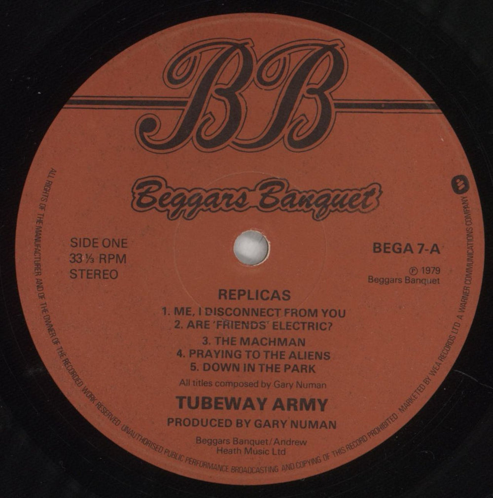 Tubeway Army Replicas + Poster - Shrink - VG UK vinyl LP album (LP record) TUBLPRE852992