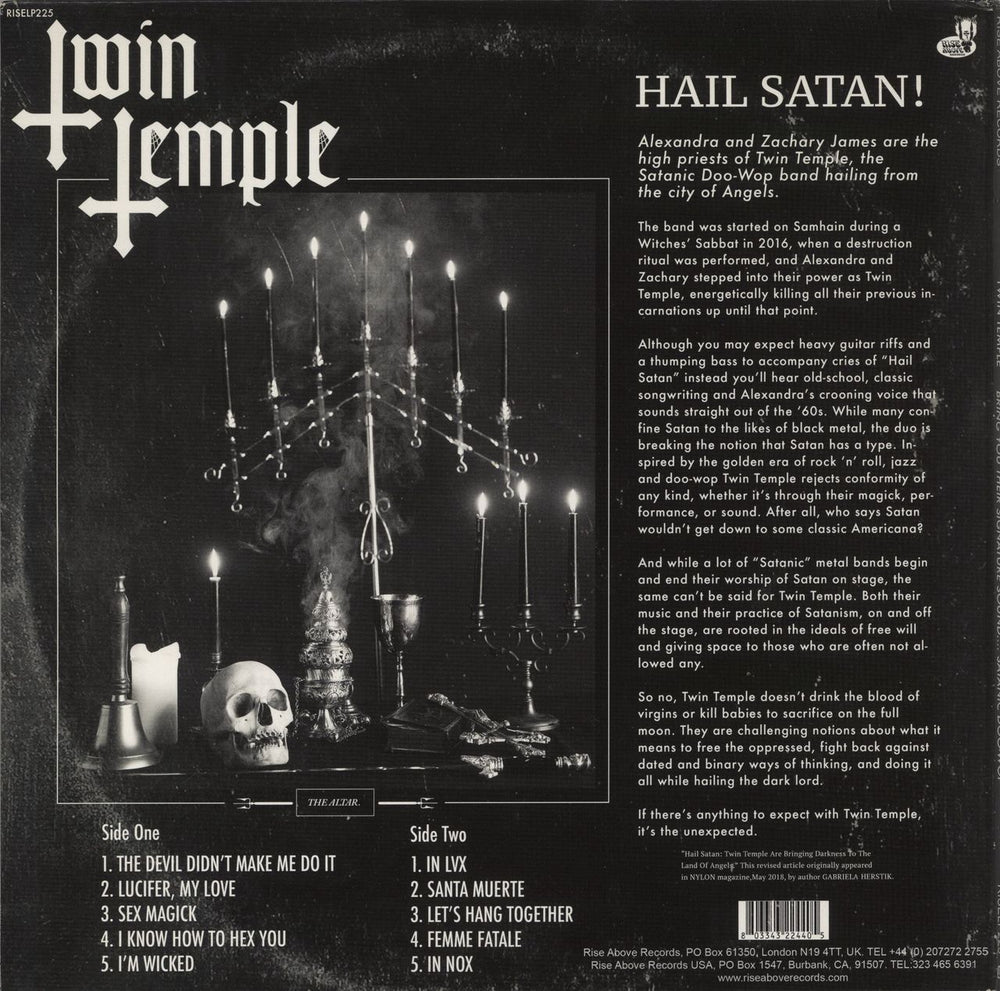 Twin Temple Twin Temple [Bring You Their Signature Sound.... Satanic Doo-Wop] UK vinyl LP album (LP record) 803343224405