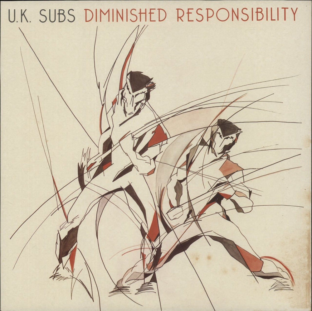 U.K. Subs Diminished Responsibility - Red Vinyl - EX UK vinyl LP album (LP record) GEMLP112