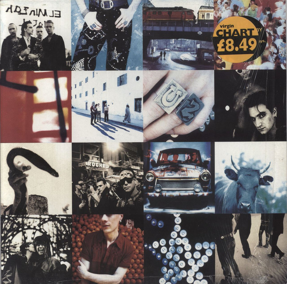 U2 Achtung Baby - Uncensored Sleeve + Opened shrink - Complete UK vinyl LP album (LP record) U28