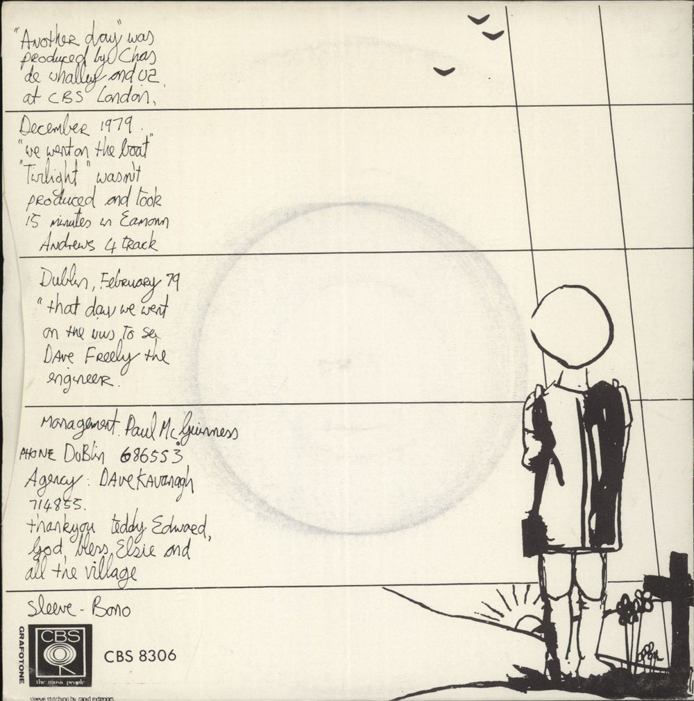 U2 Another Day - Yellow Vinyl - Large Thumb Cut Irish 7" vinyl single (7 inch record / 45)