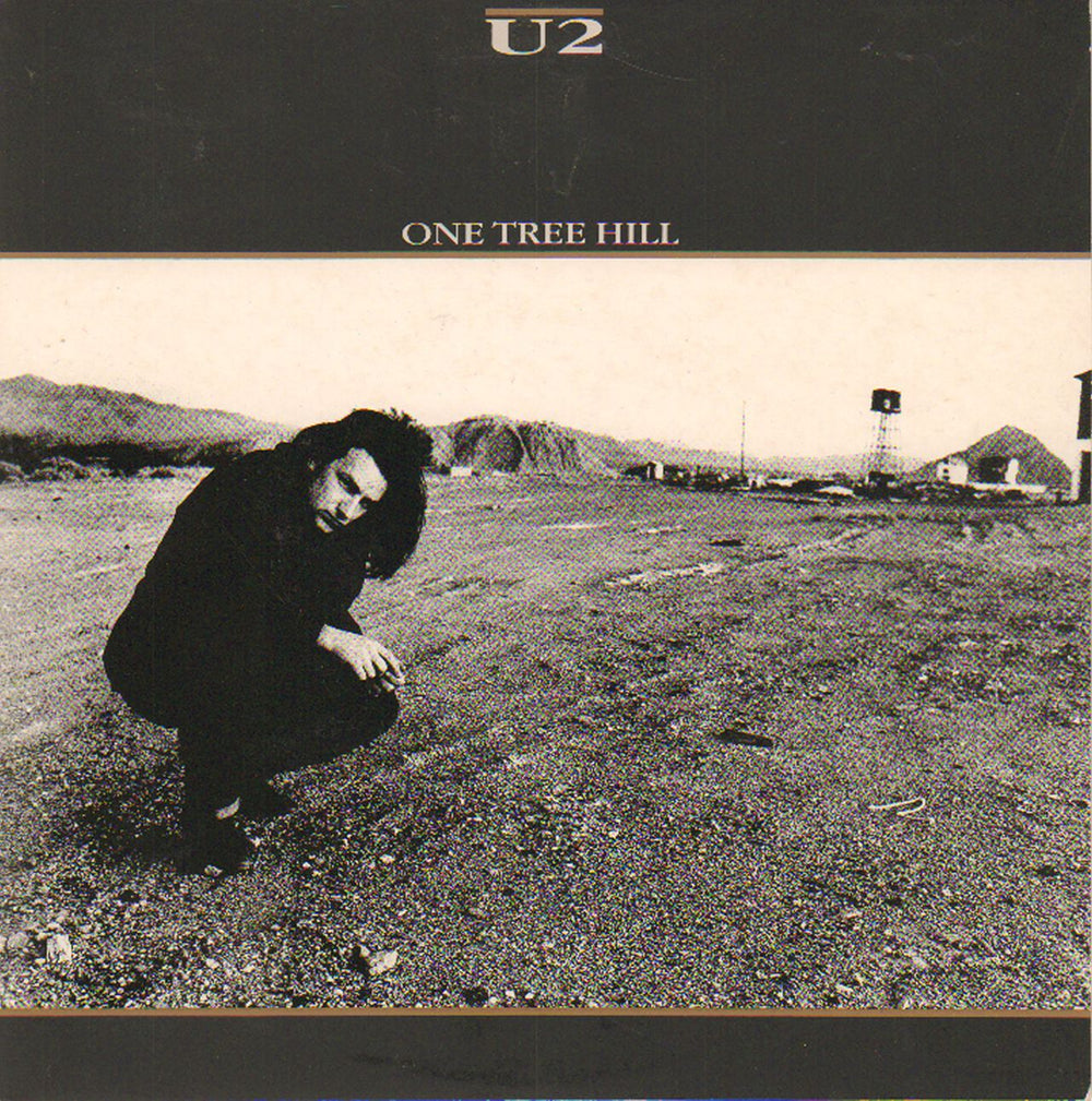 U2 One Tree Hill + Lyric Insert Australian 7" vinyl single (7 inch record / 45) K338