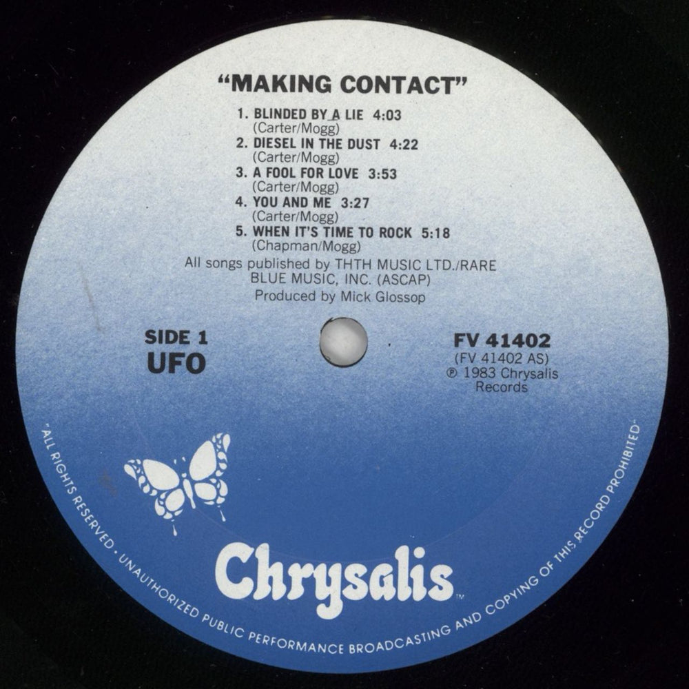 UFO Making Contact - shrink US vinyl LP album (LP record) UFOLPMA867897