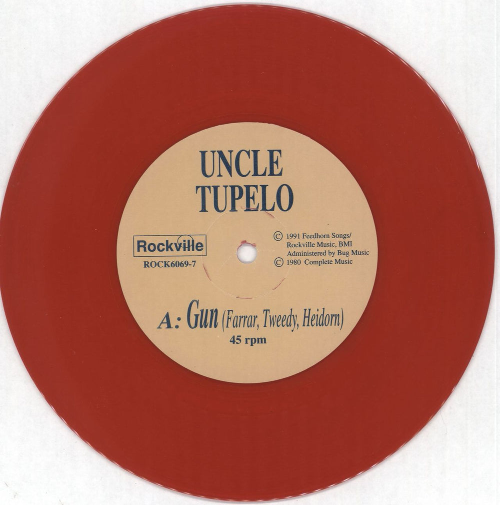 Uncle Tupelo Gun - Red Vinyl Us 7