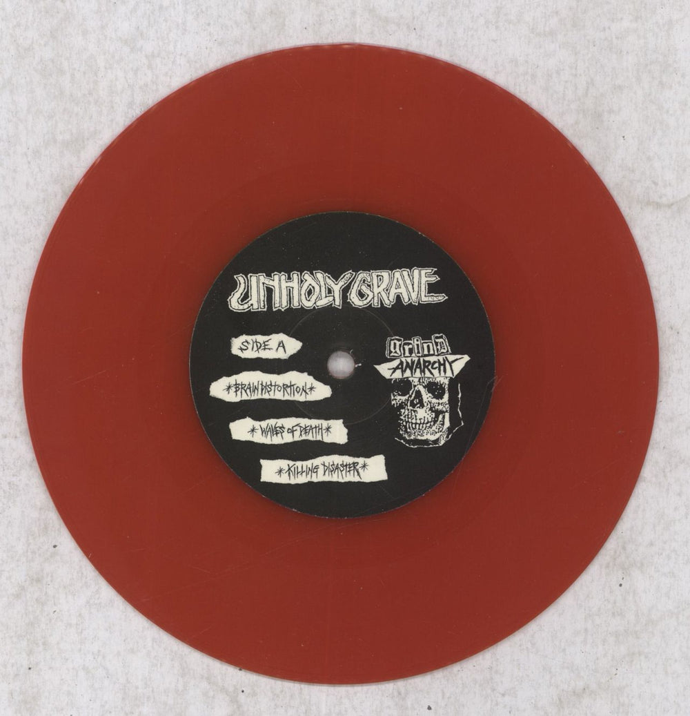 Unholy Grave Grind Anarchy - Red Vinyl Norwegian 7" vinyl single (7 inch record / 45)