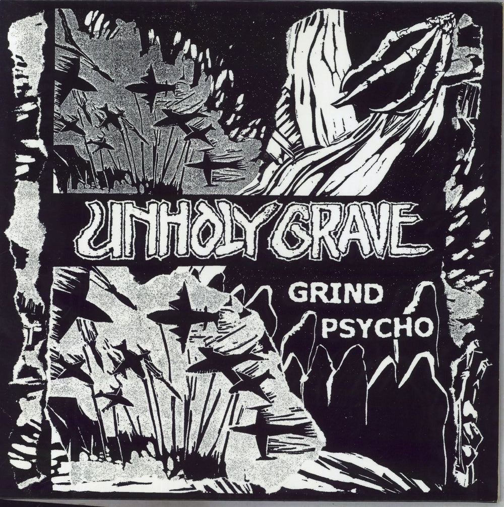 Unholy Grave Split 12" - Gold Vinyl Belgian vinyl LP album (LP record) BOG095