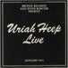 Uriah Heep Live UK 2-LP vinyl record set (Double LP Album) BRSP1
