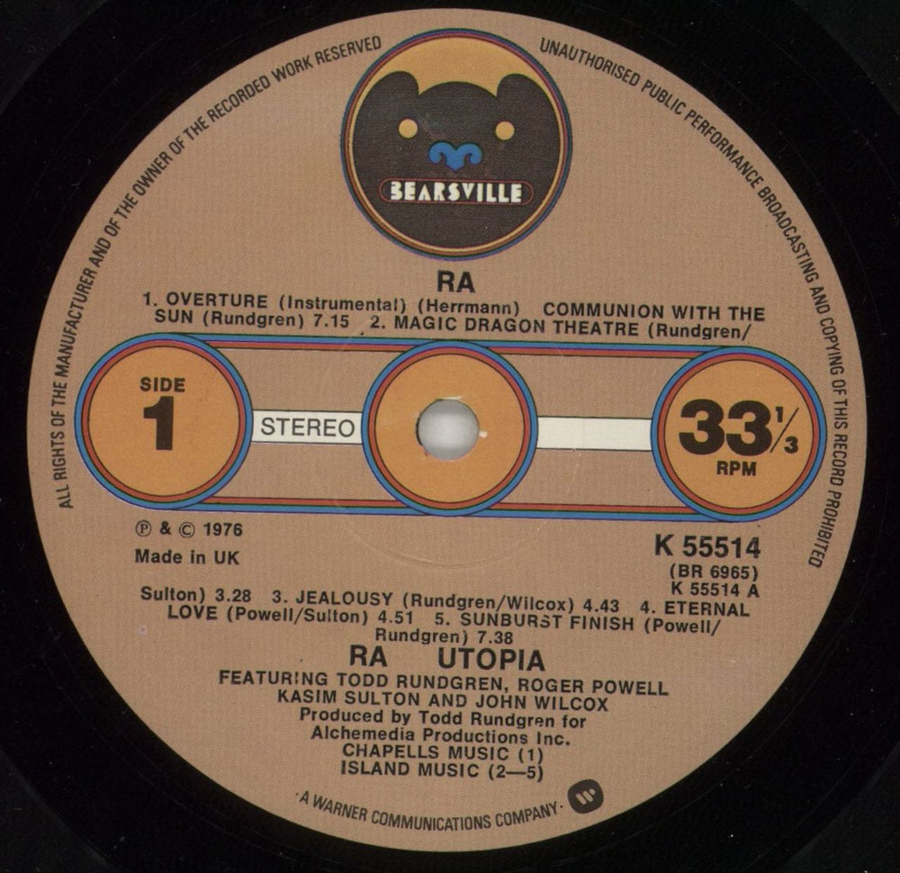 Utopia (US) Ra + Pyramid Insert UK vinyl LP album (LP record) UTOLPRA865081