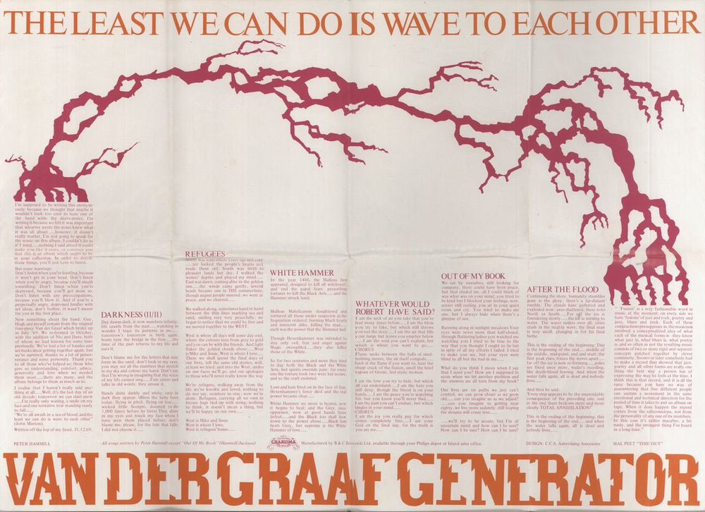 Van Der Graaf Generator The Least We Can Do - 1st Mix - EX + Poster UK vinyl LP album (LP record) 1970