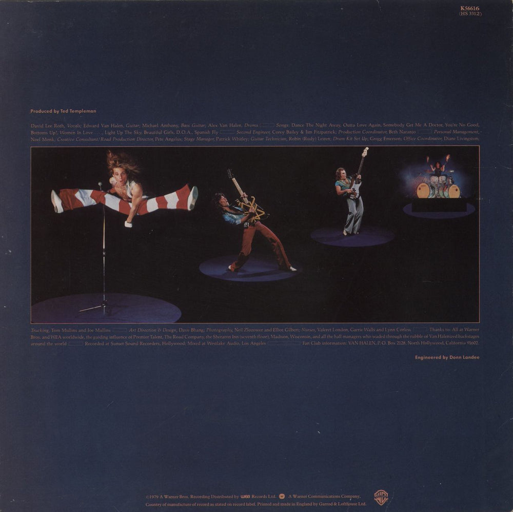 Van Halen Van Halen II + Poster - VG UK vinyl LP album (LP record)