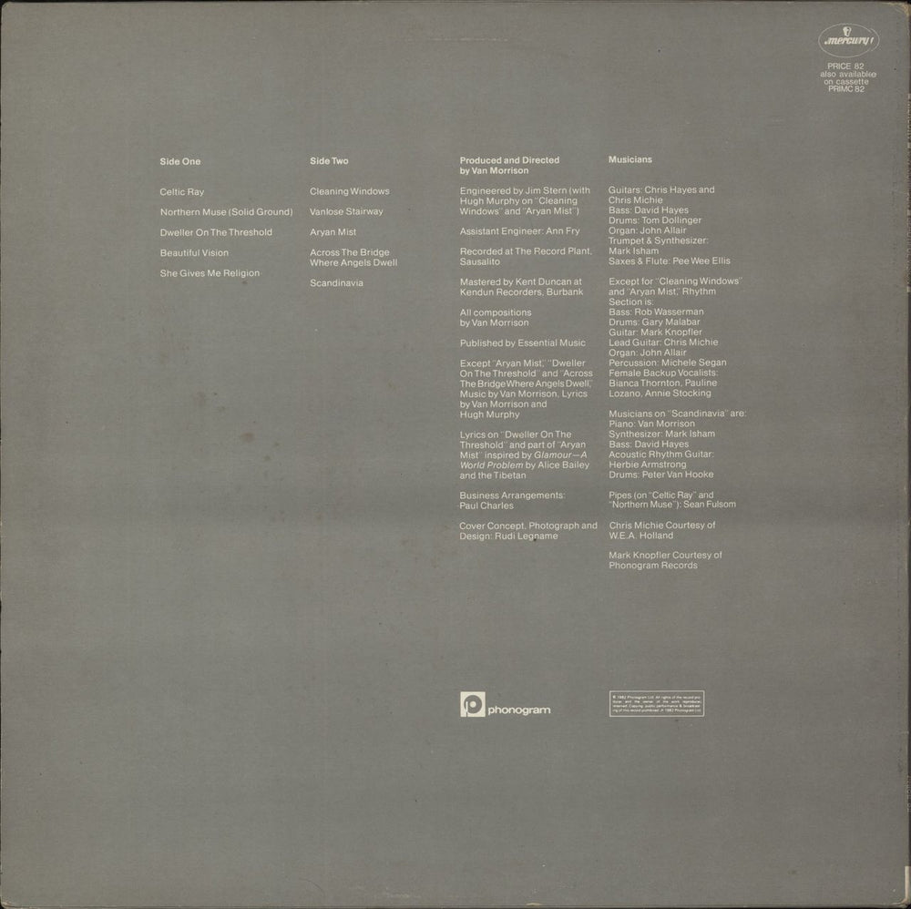 Van Morrison Beautiful Vision - EX UK vinyl LP album (LP record)