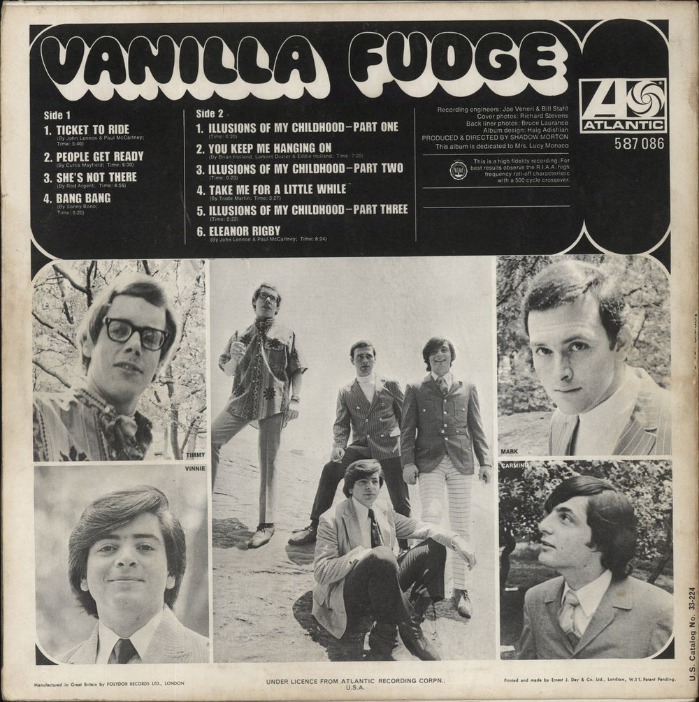 Vanilla Fudge Vanilla Fudge UK vinyl LP album (LP record)