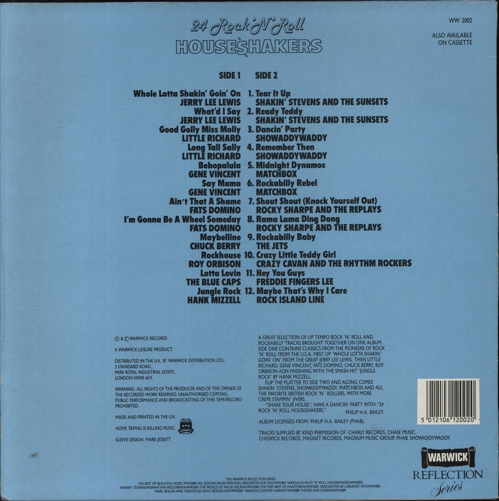 Various-50s/Rock & Roll/Rockabilly 24 Rock 'N' Roll Houseshakers UK vinyl LP album (LP record)