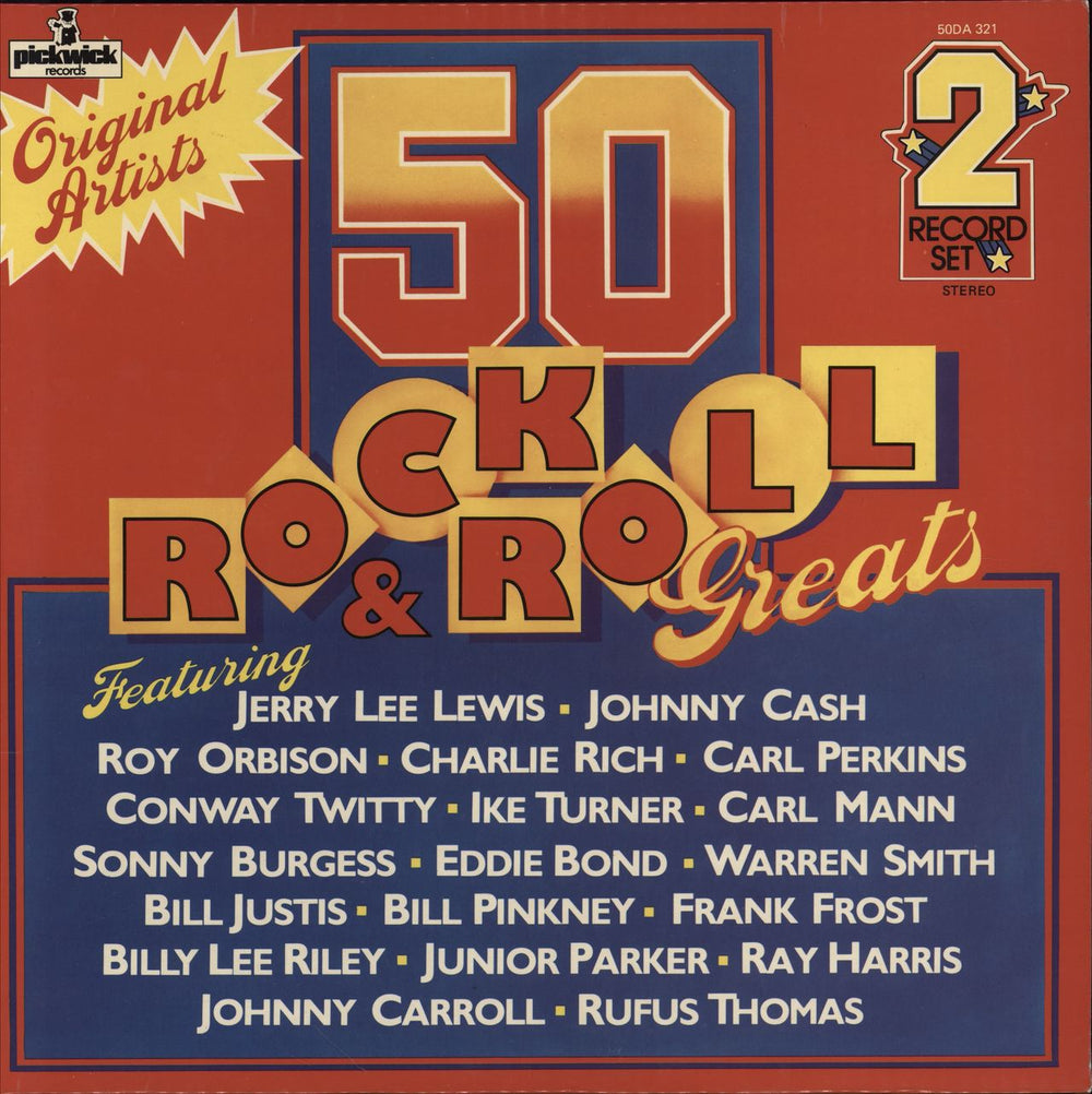 Various-50s/Rock & Roll/Rockabilly 50 Rock & roll Greats UK 2-LP vinyl record set (Double LP Album) 50DA321