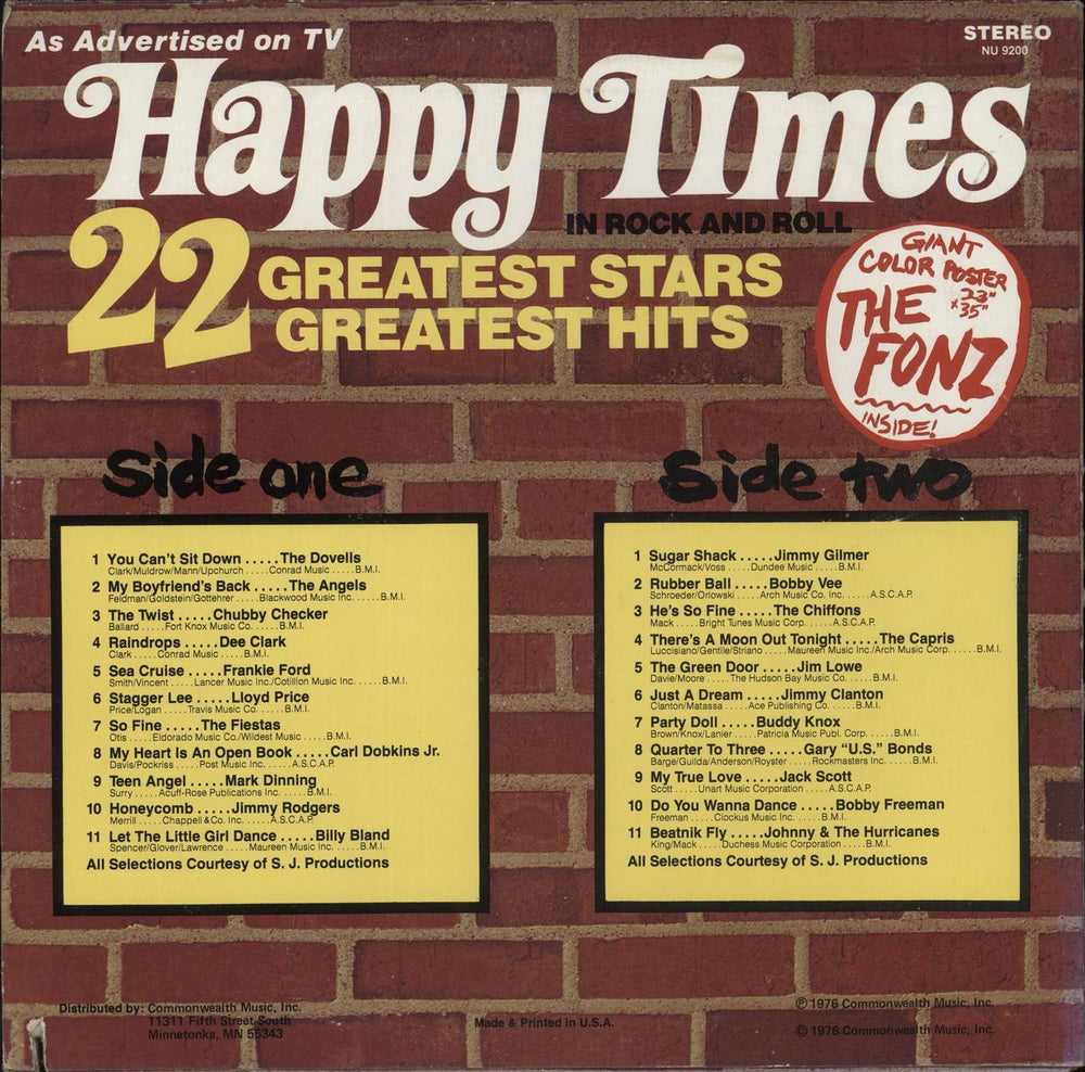 Various-50s/Rock & Roll/Rockabilly Happy Times (In Rock And Roll) US vinyl LP album (LP record)