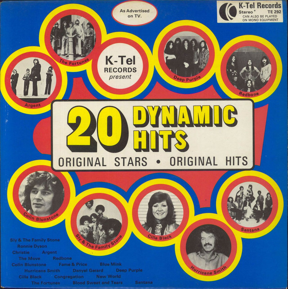 Various-60s & 70s 20 Dynamic Hits UK vinyl LP album (LP record) TE292