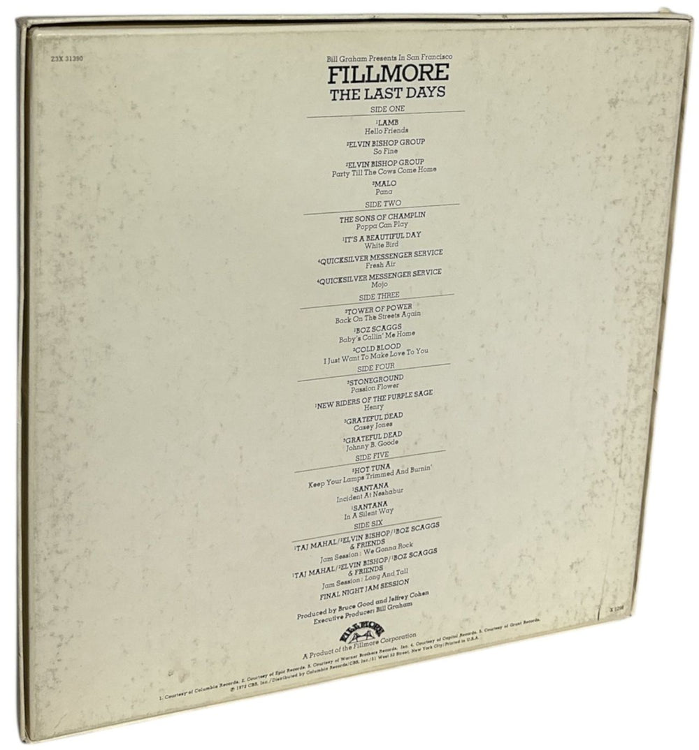 Various-60s & 70s Fillmore - The Last Days US box set
