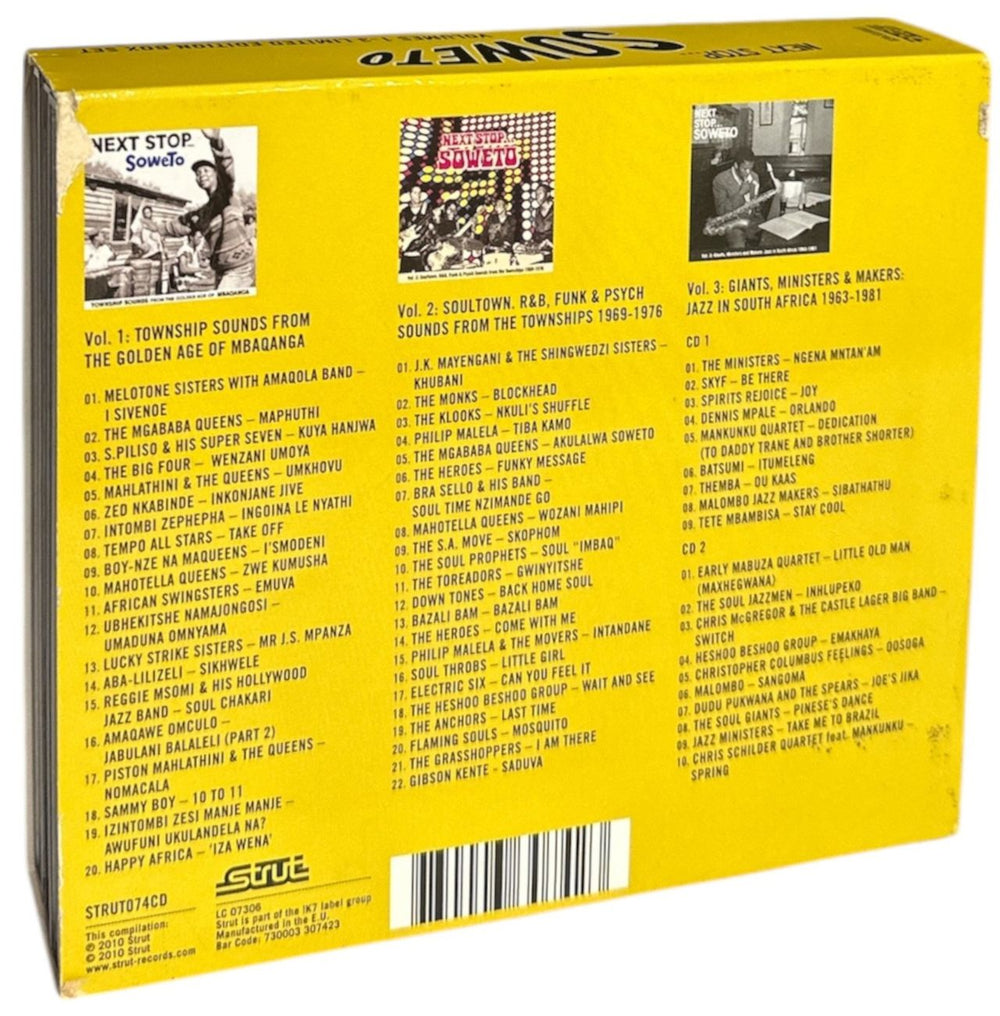 Various Artists Next Stop... Soweto (Volumes 1-3 Limited Edition Box Set) UK 4-CD album set 730003307423