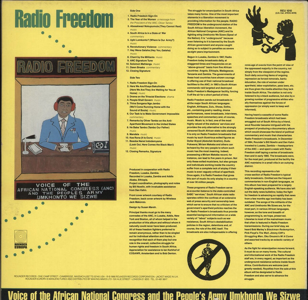 Various Artists Radio Freedom: Voice Of The African National Congress And The People's Army Umkhonto We Sizwe UK vinyl LP album (LP record)