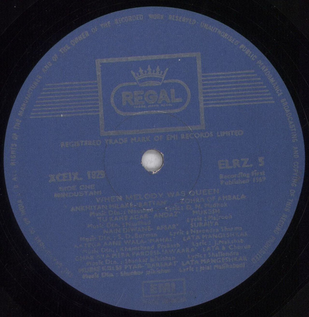 Various-Bollywood When Melody Was Queen Indian vinyl LP album (LP record) 4B2LPWH840346