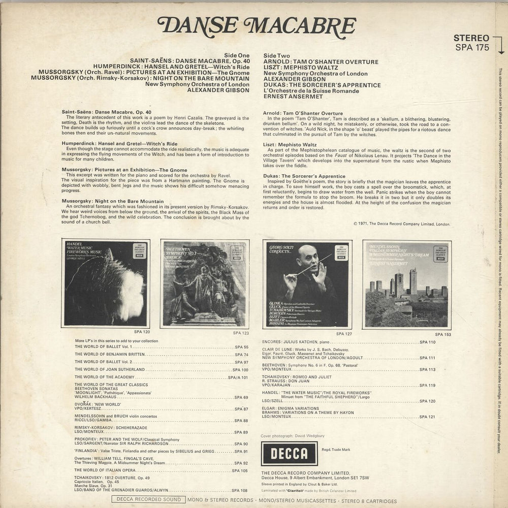 Various-Classical & Orchestral Danse Macabre UK vinyl LP album (LP record)