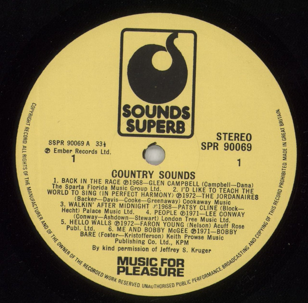 Various-Country Country Sounds UK vinyl LP album (LP record) CVALPCO869650