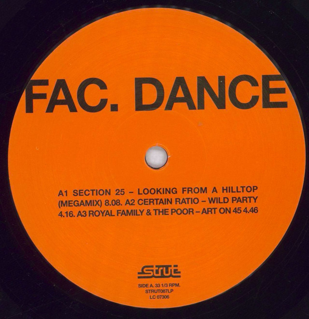 Various-Dance Fac. Dance: Factory Records 12" Mixes & Rarities 1980-1987 UK 2-LP vinyl record set (Double LP Album) D.V2LFA826843