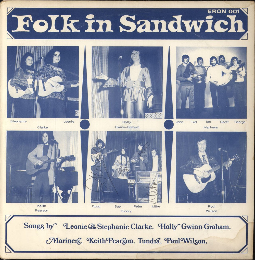 Various-Folk Folk In Sandwich - Autographed UK vinyl LP album (LP record) ERON001