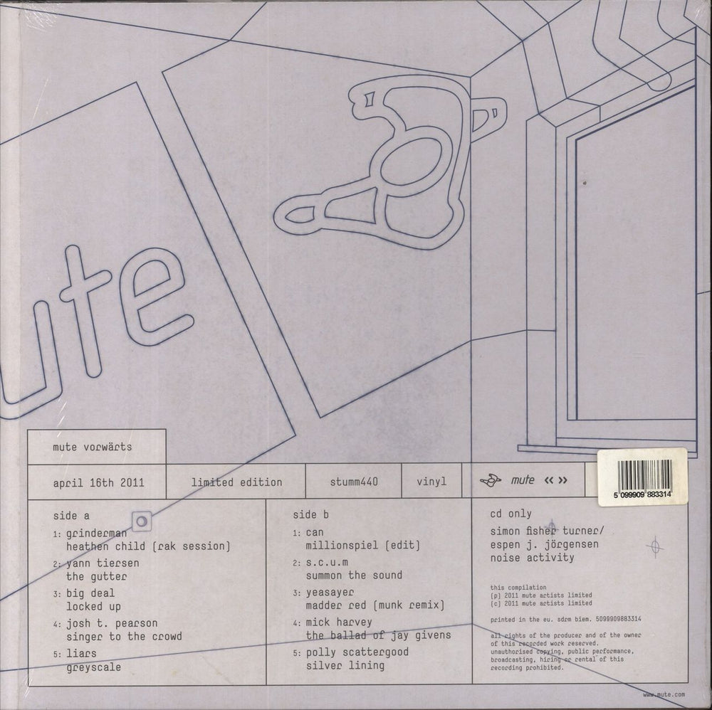 Various-Indie Vorwarts - Orange vinyl + CD - Shrink UK vinyl LP album (LP record) 5099909883314