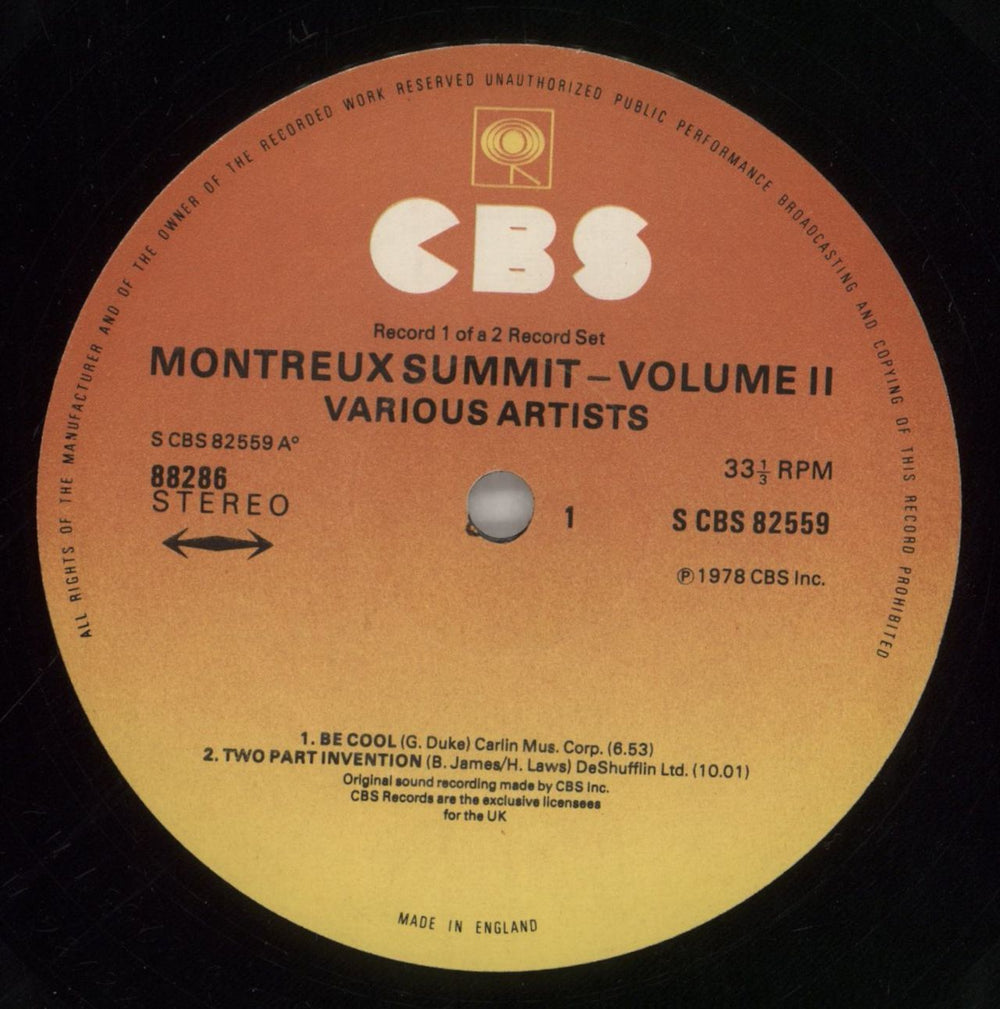 Various-Jazz Montreux Summit Volume 2 UK 2-LP vinyl record set (Double LP Album) V-J2LMO658053