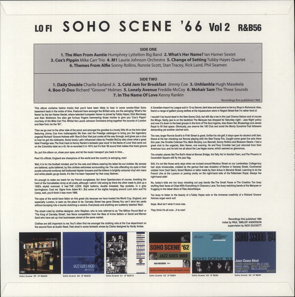 Various-Jazz Soho Scene '66 Jazz Goes Mod - Volume 2 UK vinyl LP album (LP record) '2020
