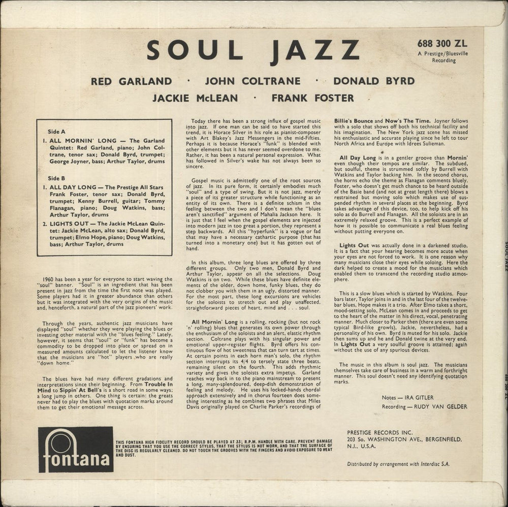 Various-Jazz Soul Jazz UK vinyl LP album (LP record)