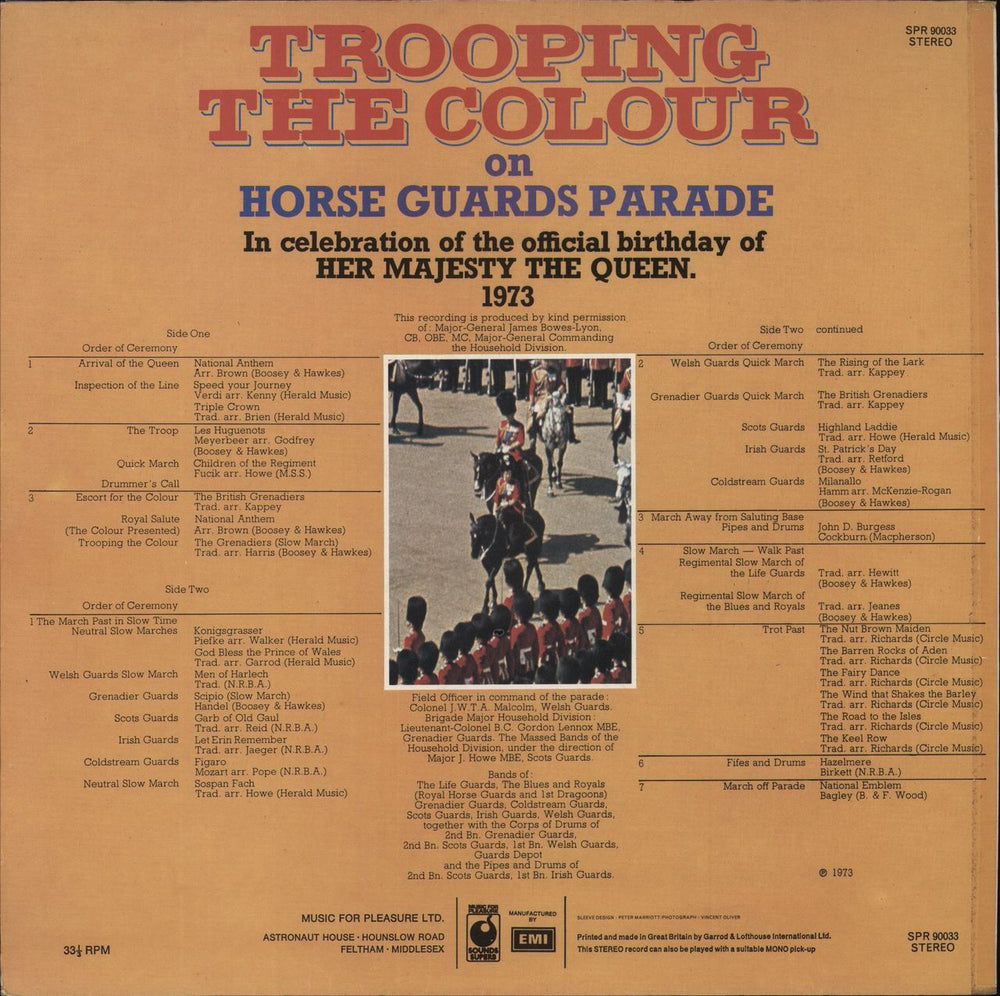 Various-Military Bands Trooping The Colour On Horseguards Parade UK vinyl LP album (LP record)