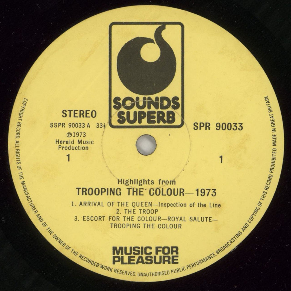Various-Military Bands Trooping The Colour On Horseguards Parade UK vinyl LP album (LP record) VRBLPTR641056