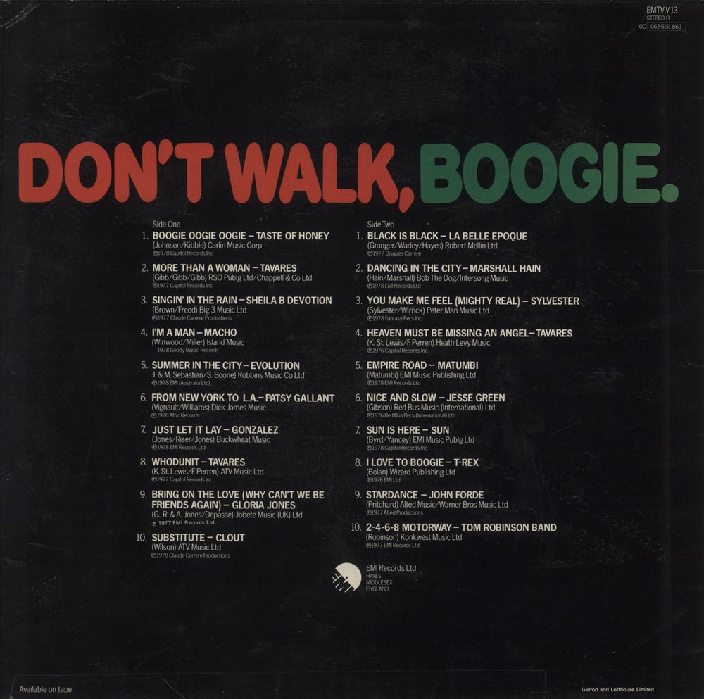 Various-Pop Don't Walk, Boogie UK vinyl LP album (LP record)