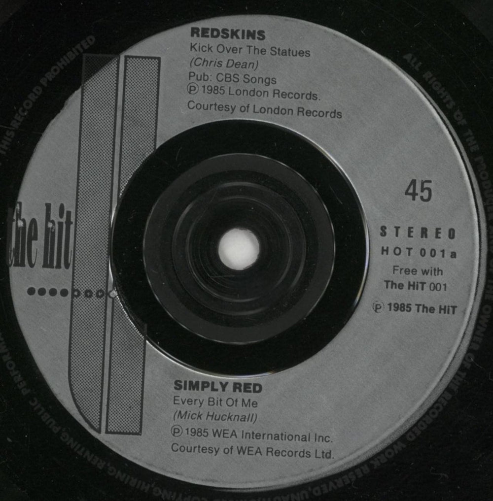 Various-Pop The Hit Red Hot EP UK Promo 7" vinyl single (7 inch record / 45) 7VA07TH58889